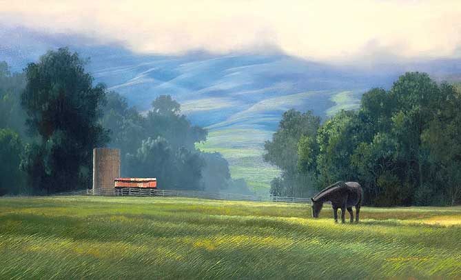 Painting by Curtis Wilson Cost: First Light in the Morning Air