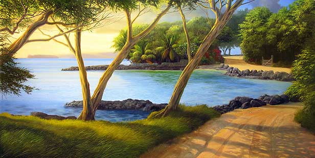 Painting by Curtis Wilson Cost Braided Kiawes