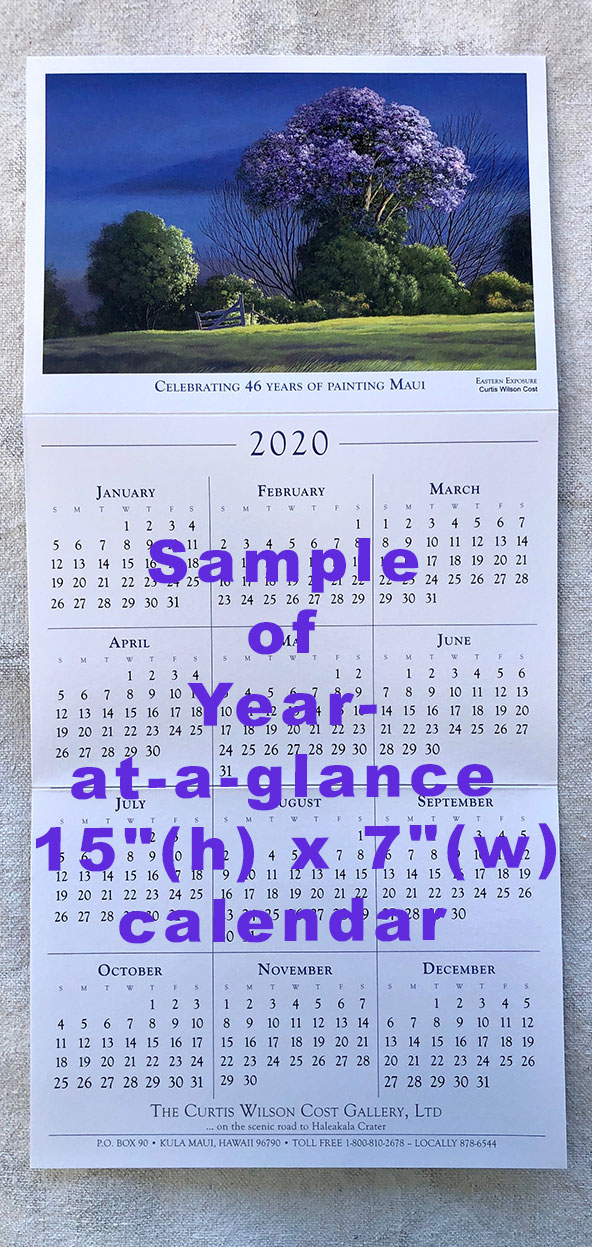 2020 Trifold Calendar