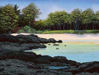 Painting by Curtis Wilson Cost: Aunt Mary's Bougainvillea