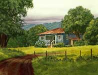 Painting by Curtis Wilson Cost: Evening Shadows