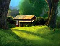 Painting by Curtis Wilson Cost: Hale Paniolo