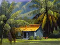Painting by Curtis Wilson Cost: Hula Palms