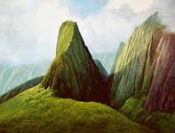 Painting by Curtis Wilson Cost: Iao Valley 