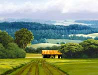 Painting by Curtis Wilson Cost: Into the Clouds