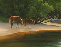 Painting by Curtis Wilson Cost: Island Ponies