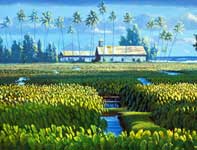 Painting by Curtis Wilson Cost: Keanae Dawn