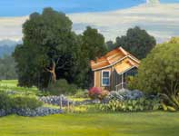 Painting by Curtis Wilson Cost: Mala Mauka Detail