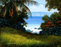 Painting by Curtis Wilson Cost: Molokai Pathway